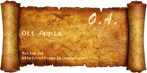 Ott Appia névjegykártya